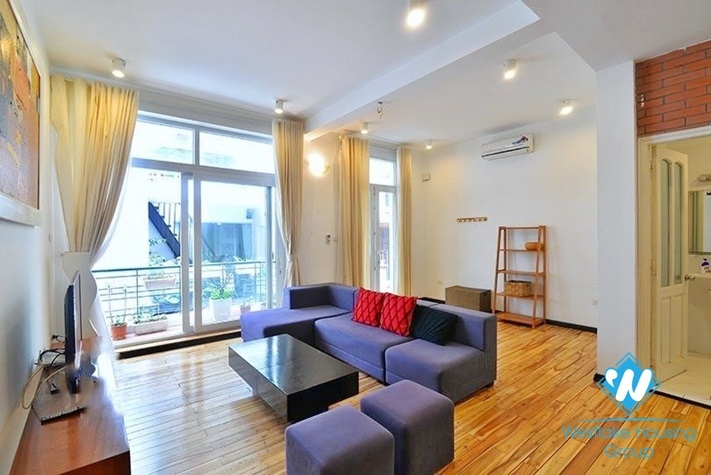 Bright duplex 2 bedrooms apartment for rent in Dang Thai Mai st, Tay Ho